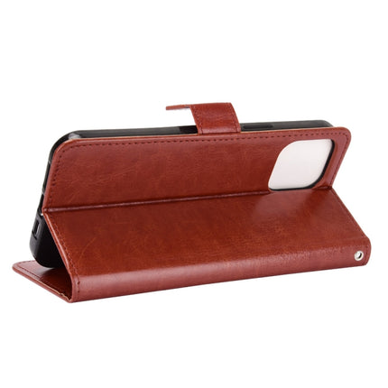 Crazy Horse Texture Horizontal Flip Leather Case with Holder & Card Slots & Lanyard For iPhone 13 mini(Brown)-garmade.com