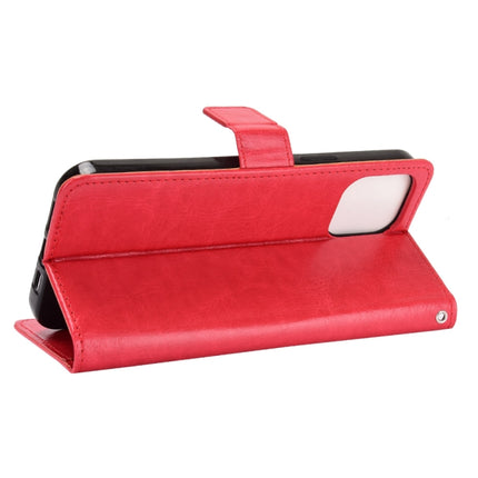 Crazy Horse Texture Horizontal Flip Leather Case with Holder & Card Slots & Lanyard For iPhone 13 mini(Red)-garmade.com