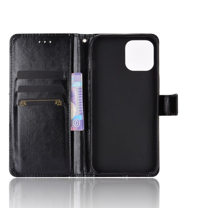 Crazy Horse Texture Horizontal Flip Leather Case with Holder & Card Slots & Lanyard For iPhone 13(Black)-garmade.com
