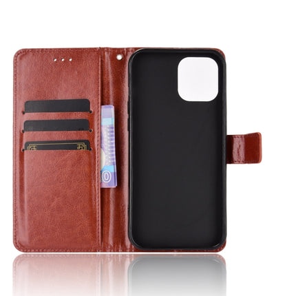 Crazy Horse Texture Horizontal Flip Leather Case with Holder & Card Slots & Lanyard For iPhone 13 Pro Max(Brown)-garmade.com