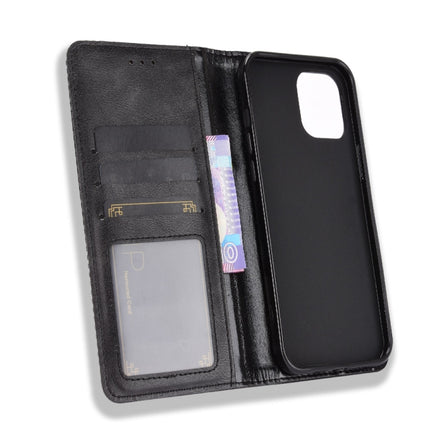 Magnetic Buckle Retro Pattern Horizontal Flip Leather Case with Holder & Card Slot & Wallet For iPhone 13 mini(Black)-garmade.com