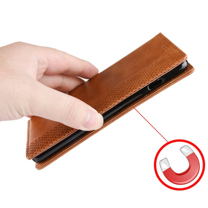 Magnetic Buckle Retro Pattern Horizontal Flip Leather Case with Holder & Card Slot & Wallet For iPhone 13(Brown)-garmade.com