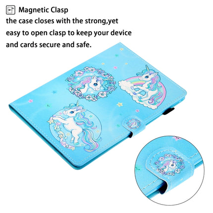 For Galaxy Tab A 8.0 (2019) / T290 Colored Drawing Horizontal Flip PU Leather Case with Holder & Card Slot(Unicorn)-garmade.com