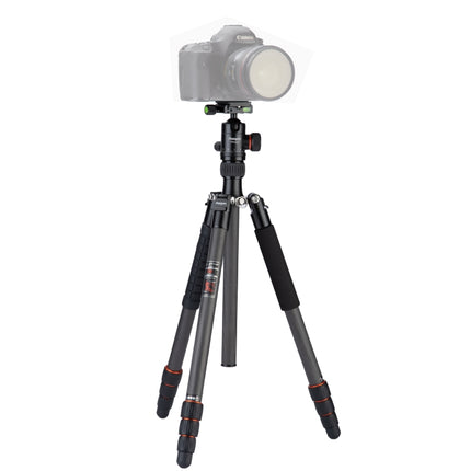 Fotopro X-go Plus E Portable Carbon Fiber Camera Tripod with Dual Action Ball Head-garmade.com