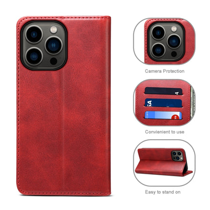 Calf Texture Horizontal Flip Leather Case with Holder & Card Slots & Wallet For iPhone 13 Pro Max(Red)-garmade.com