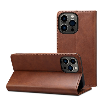 Calf Texture Horizontal Flip Leather Case with Holder & Card Slots & Wallet For iPhone 13 Pro Max(Brown)-garmade.com