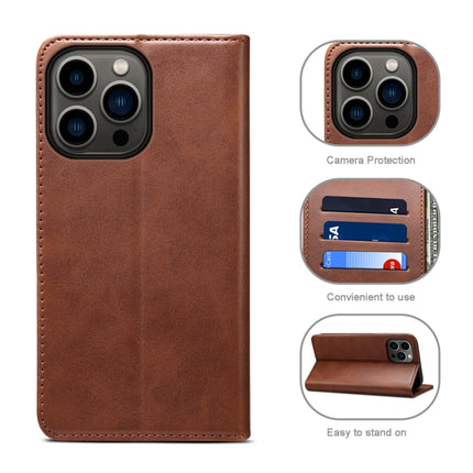 Calf Texture Horizontal Flip Leather Case with Holder & Card Slots & Wallet For iPhone 13 Pro Max(Brown)-garmade.com