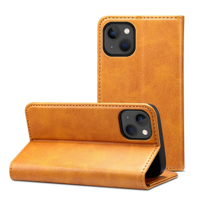 Calf Texture Horizontal Flip Leather Case with Holder & Card Slots & Wallet For iPhone 13 mini(Khaki)-garmade.com