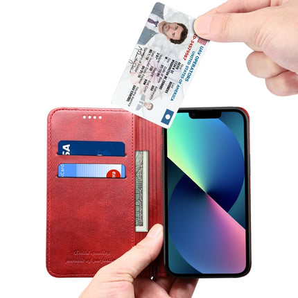 Calf Texture Horizontal Flip Leather Case with Holder & Card Slots & Wallet For iPhone 13 mini(Red)-garmade.com