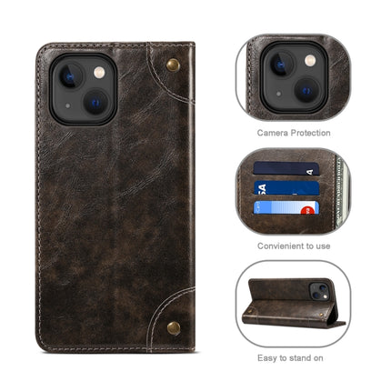 Baroque Simple Horizontal Flip Leather Case with Holder & Card Slots & Wallet For iPhone 13 mini(Black)-garmade.com