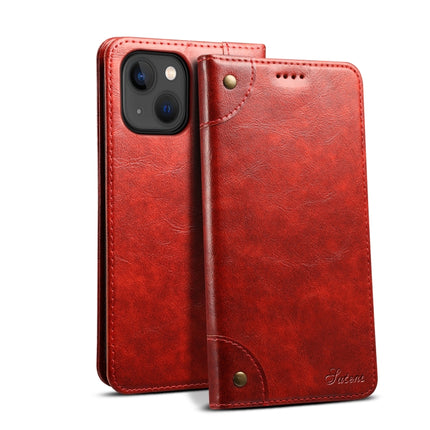 Baroque Simple Horizontal Flip Leather Case with Holder & Card Slots & Wallet For iPhone 13 mini(Red)-garmade.com