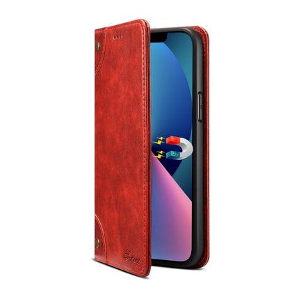 Baroque Simple Horizontal Flip Leather Case with Holder & Card Slots & Wallet For iPhone 13 Pro Max(Red)-garmade.com