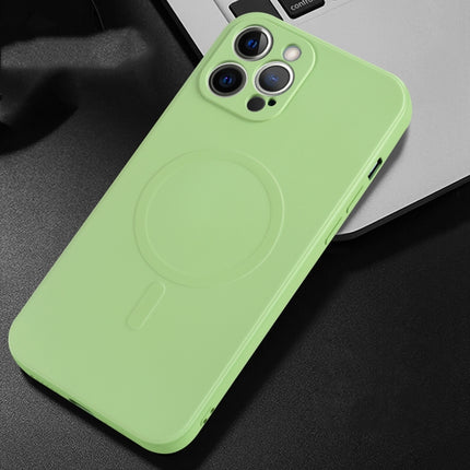 Liquid Silicone Full Coverage Shockproof Magsafe Case For iPhone 13 Pro Max(Green)-garmade.com