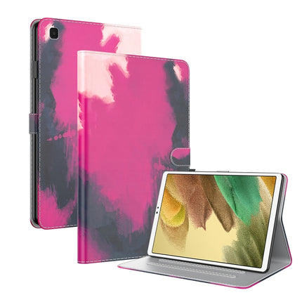 For Samsung Galaxy Tab A7 Lite 8.4 T220 / T225 Voltage Watercolor Pattern Skin Feel Magnetic Horizontal Flip PU Leather Case with Holder & Card Slots & Photo Frame(Berry)-garmade.com