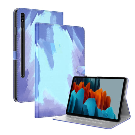 For Samsung Galaxy Tab S8+ / Tab S8 Plus / Tab S7 FE / Tab S7+ 12.4 inch T970 / T976B Voltage Watercolor Pattern Skin Feel Magnetic Horizontal Flip PU Leather Case with Holder & Card Slots & Photo Frame(Winter Snow)-garmade.com