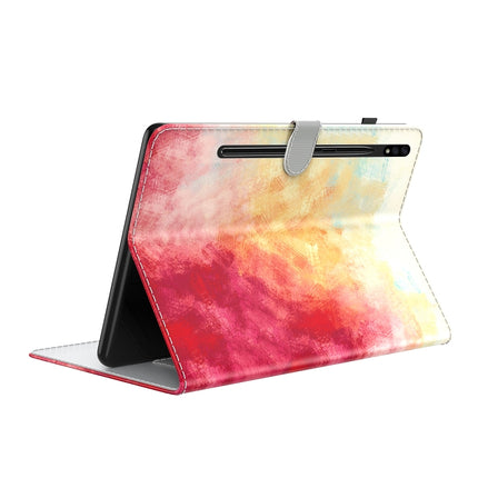 For Samsung Galaxy Tab S8+ / Tab S8 Plus / Tab S7 FE / Tab S7+ 12.4 inch T970 / T976B Voltage Watercolor Pattern Skin Feel Magnetic Horizontal Flip PU Leather Case with Holder & Card Slots & Photo Frame(Spring Cherry)-garmade.com