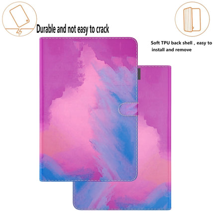 For Samsung Galaxy Tab S8+ / Tab S8 Plus / Tab S7 FE / Tab S7+ 12.4 inch T970 / T976B Voltage Watercolor Pattern Skin Feel Magnetic Horizontal Flip PU Leather Case with Holder & Card Slots & Photo Frame(Purple Red)-garmade.com