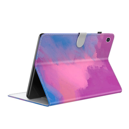 For Samsung Galaxy Tab A 8.0 2019 T290 / T295 / T297 Voltage Watercolor Pattern Skin Feel Magnetic Horizontal Flip PU Leather Case with Holder & Card Slots & Photo Frame(Purple Red)-garmade.com