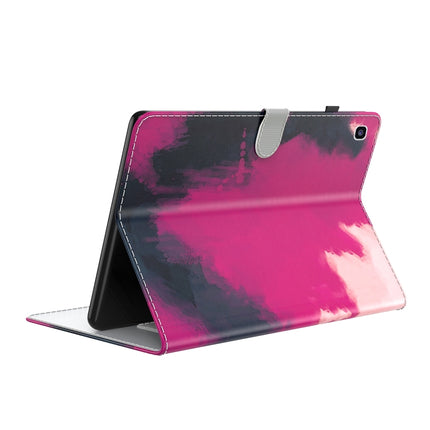For Samsung Galaxy Tab A 8.0 2019 T290 / T295 / T297 Voltage Watercolor Pattern Skin Feel Magnetic Horizontal Flip PU Leather Case with Holder & Card Slots & Photo Frame(Berry)-garmade.com
