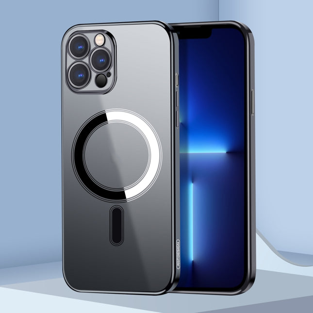 Classic Electroplating Shockproof Magsafe Case For iPhone 13 Pro Max(Black)-garmade.com