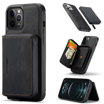JEEHOOD Magnetic Zipper Horizontal Flip Leather Case with Holder & Card Slot & Wallet For iPhone 13 mini(Black)-garmade.com