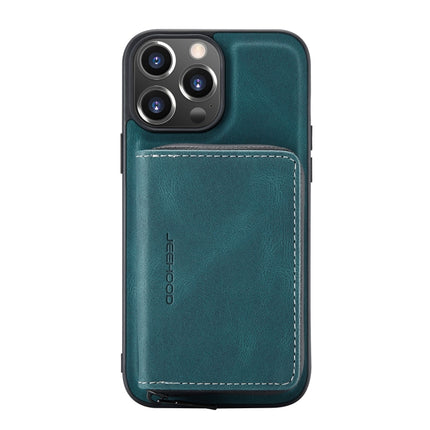 JEEHOOD Magnetic Zipper Horizontal Flip Leather Case with Holder & Card Slot & Wallet For iPhone 13 mini(Blue)-garmade.com