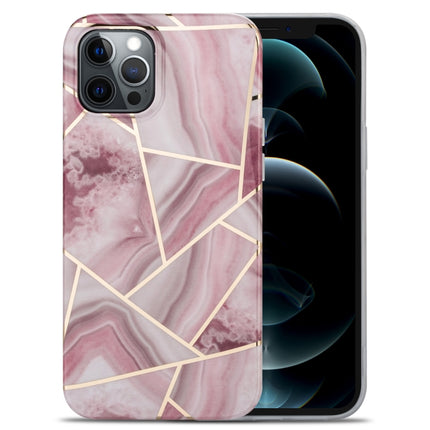 Splicing Marble Pattern TPU Protective Case For iPhone 13(Pink)-garmade.com
