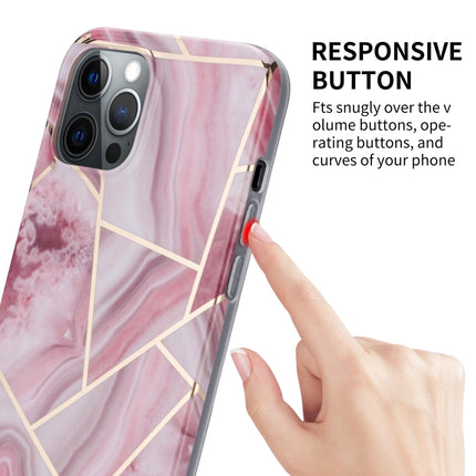 Splicing Marble Pattern TPU Protective Case For iPhone 13(Black)-garmade.com