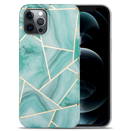 Splicing Marble Pattern TPU Protective Case For iPhone 13 Pro(Green)-garmade.com