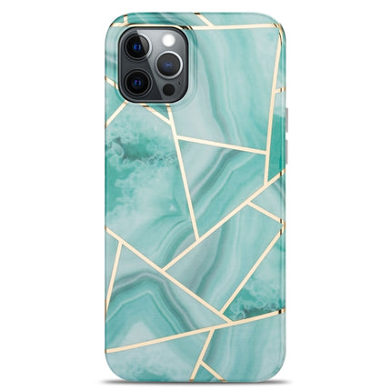 Splicing Marble Pattern TPU Protective Case For iPhone 13 Pro(Green)-garmade.com