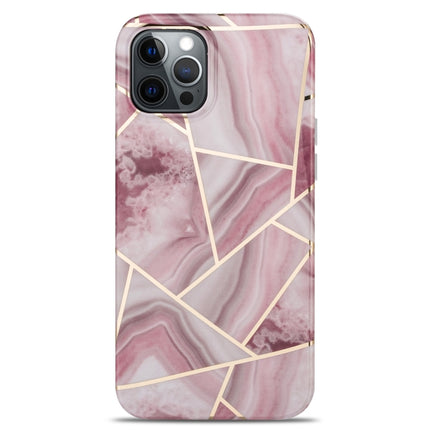 Splicing Marble Pattern TPU Protective Case For iPhone 13 Pro(Pink)-garmade.com
