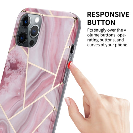 Splicing Marble Pattern TPU Protective Case For iPhone 13 Pro(Black)-garmade.com