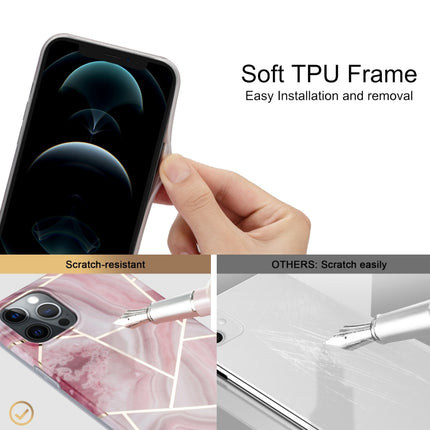 Splicing Marble Pattern TPU Protective Case For iPhone 13 Pro(Black)-garmade.com