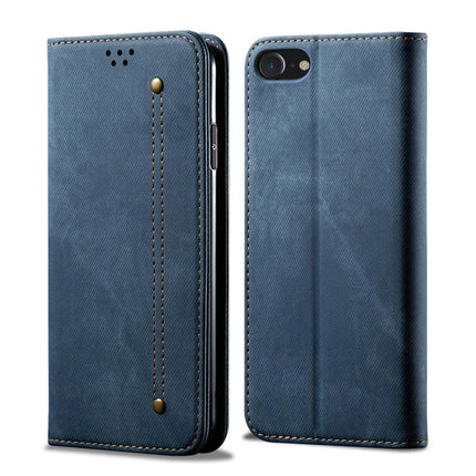 For iPhone 6 / 6s Denim Texture Casual Style Horizontal Flip Leather Case with Holder & Card Slots & Wallet(Blue)-garmade.com