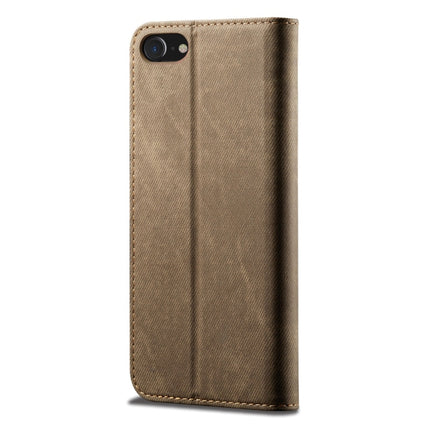 For iPhone 6 / 6s Denim Texture Casual Style Horizontal Flip Leather Case with Holder & Card Slots & Wallet(Khaki)-garmade.com