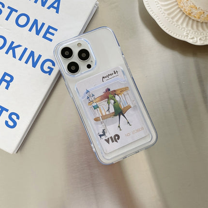 Transparent Card Slot Shockproof TPU Protective Case For iPhone 13 mini-garmade.com
