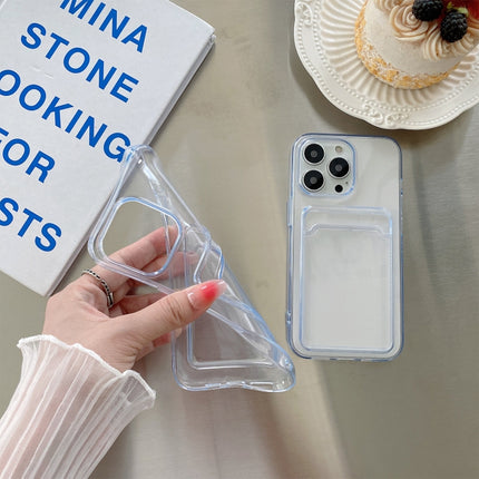 Transparent Card Slot Shockproof TPU Protective Case For iPhone 13 mini-garmade.com