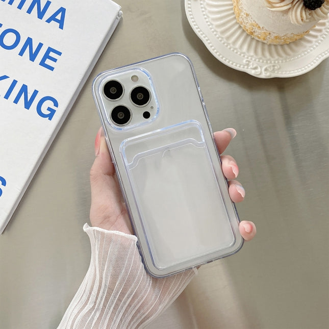 Transparent Card Slot Shockproof TPU Protective Case For iPhone 13 Pro Max-garmade.com