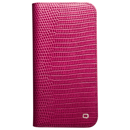 QIALINO Small Crocodile Texture Horizontal Flip Leather Case with Holder & Card Slots & Wallet For iPhone 13(Rose Red)-garmade.com