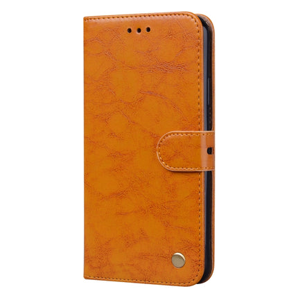 Business Style Oil Wax Texture Horizontal Flip Leather Case with Holder & Card Slots & Wallet For iPhone 13 mini(Yellow)-garmade.com