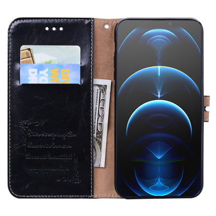 Business Style Oil Wax Texture Horizontal Flip Leather Case with Holder & Card Slots & Wallet For iPhone 13 Pro(Black)-garmade.com