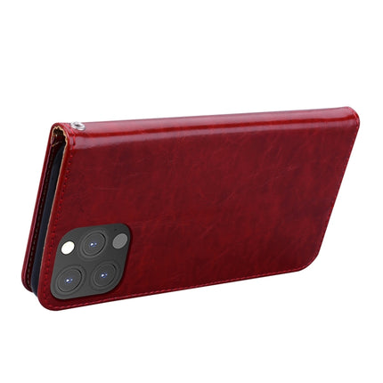 Business Style Oil Wax Texture Horizontal Flip Leather Case with Holder & Card Slots & Wallet For iPhone 13 Pro(Red)-garmade.com