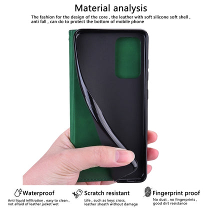 Frosted Business Magnetic Horizontal Flip PU Leather Case with Holder & Card Slot & Lanyard For iPhone 13 mini(Green)-garmade.com