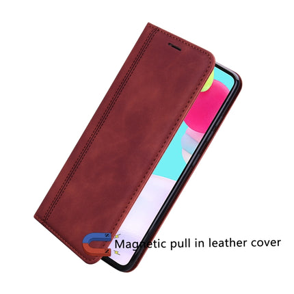 Frosted Business Magnetic Horizontal Flip PU Leather Case with Holder & Card Slot & Lanyard For iPhone 13 mini(Brown)-garmade.com