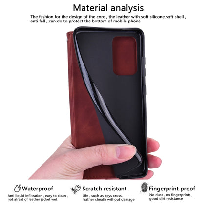 Frosted Business Magnetic Horizontal Flip PU Leather Case with Holder & Card Slot & Lanyard For iPhone 13(Brown)-garmade.com