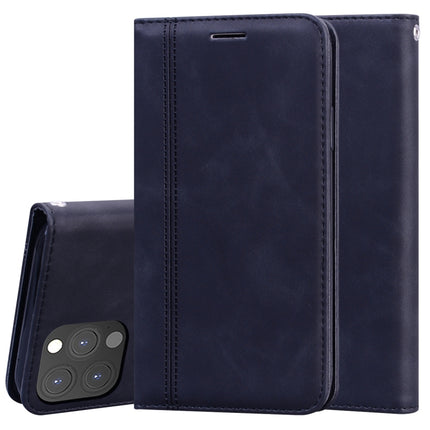 Frosted Business Magnetic Horizontal Flip PU Leather Case with Holder & Card Slot & Lanyard For iPhone 13 Pro(Black)-garmade.com