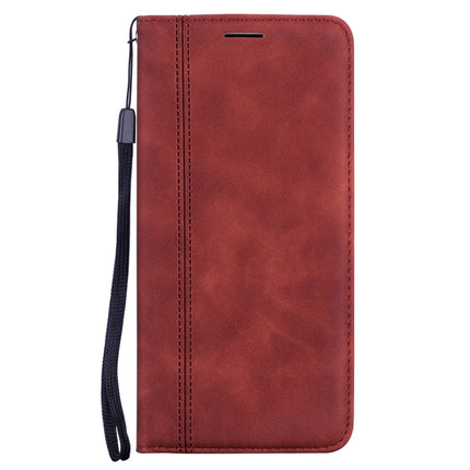 Frosted Business Magnetic Horizontal Flip PU Leather Case with Holder & Card Slot & Lanyard For iPhone 13 Pro(Brown)-garmade.com