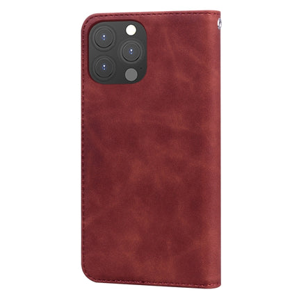 Frosted Business Magnetic Horizontal Flip PU Leather Case with Holder & Card Slot & Lanyard For iPhone 13 Pro(Brown)-garmade.com