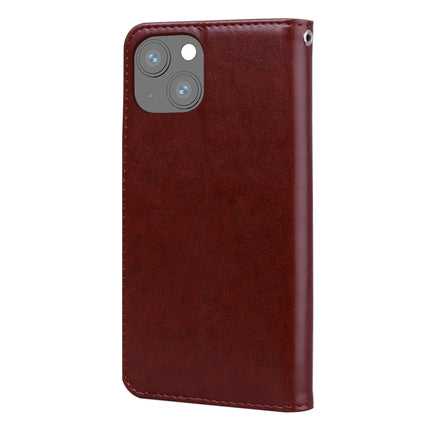Rose Embossed Horizontal Flip PU Leather Case with Holder & Card Slots & Wallet For iPhone 13 mini(Brown)-garmade.com