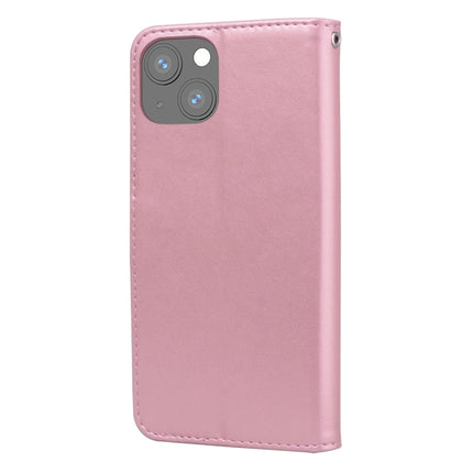 Rose Embossed Horizontal Flip PU Leather Case with Holder & Card Slots & Wallet For iPhone 13 mini(Rose Gold)-garmade.com